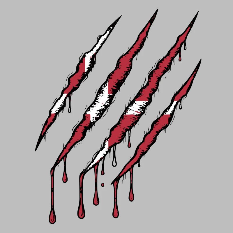 Danemark griffe grunge dannebrog drapeau scratch