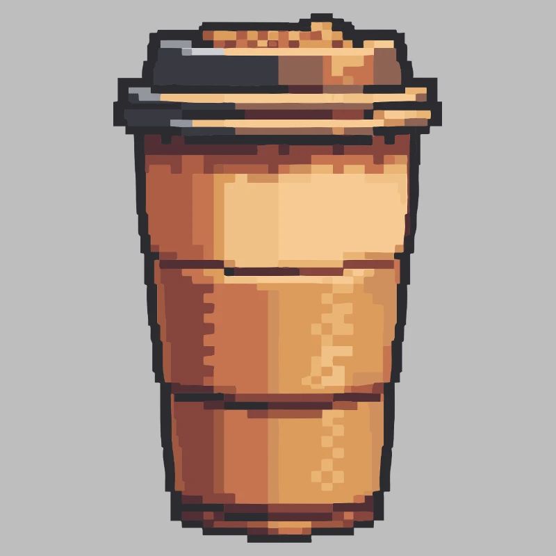 Pixel Kaffeebecher Kunst