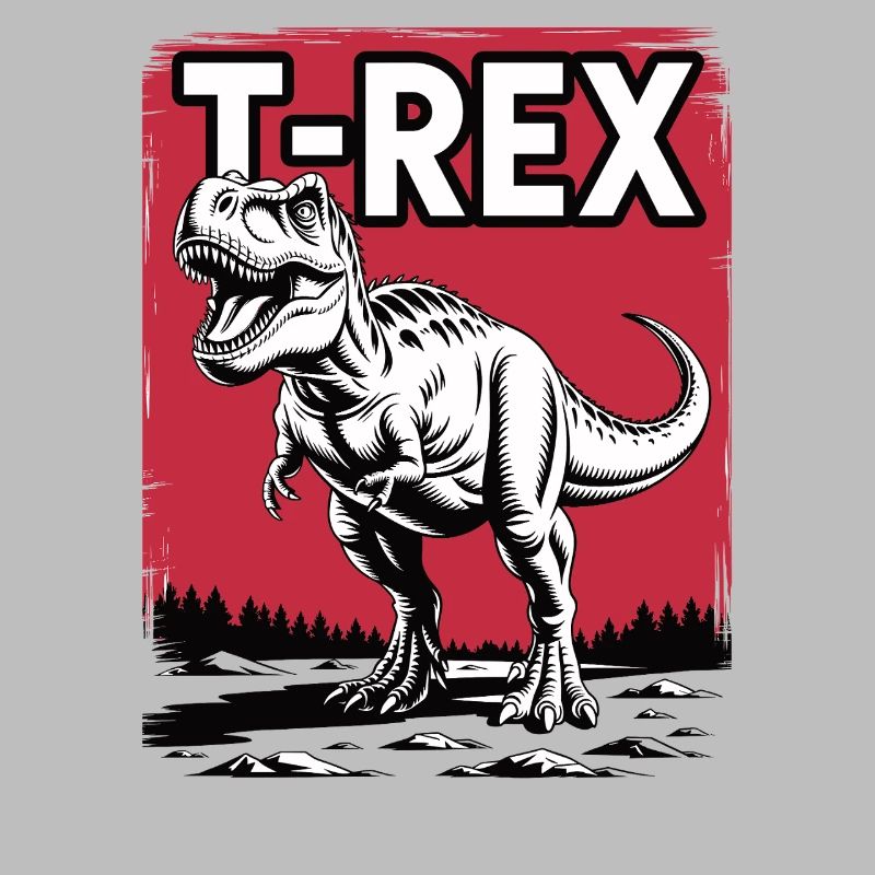 T-Rex Rotlandschaft Grafik