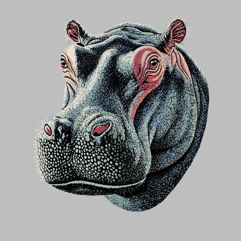 Nilpferd Flusspferd Mama Hippopotamus Cooles Hippo