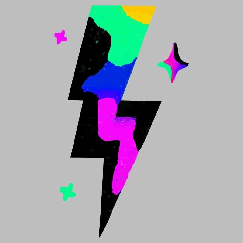 Neon Lightning Burst