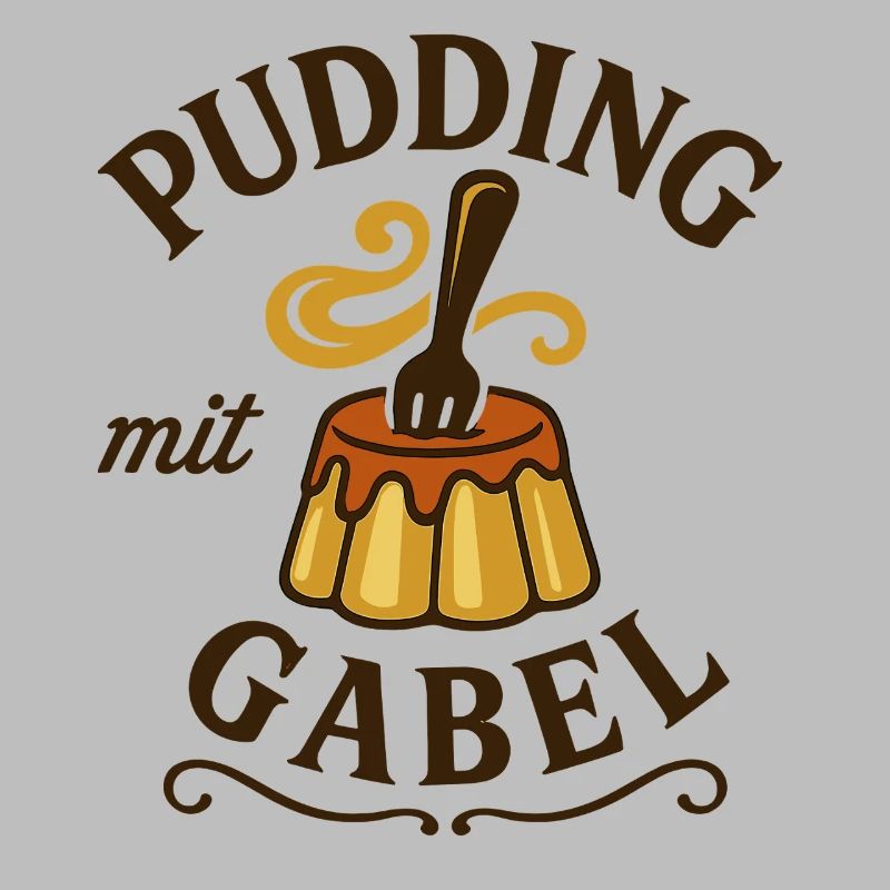 Pudding with fork