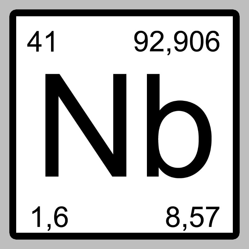 Symbole Art Nb Conception des éléments en niobium