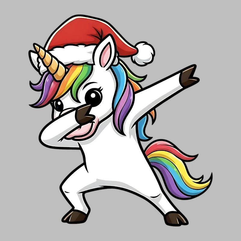 Weihnachts Einhorn Dab