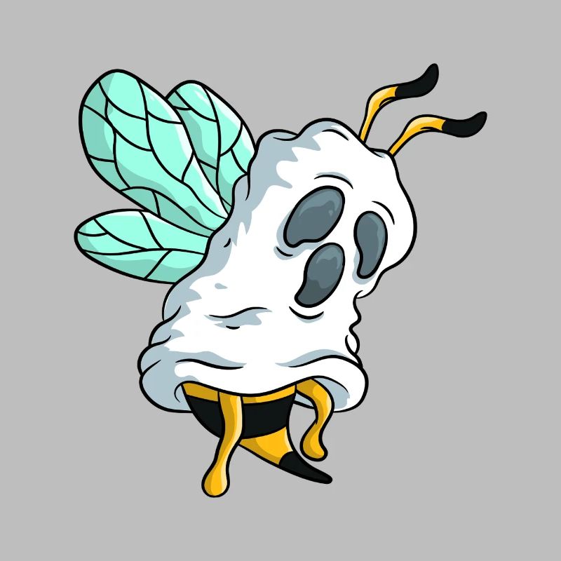 Ghost Bee Illustration