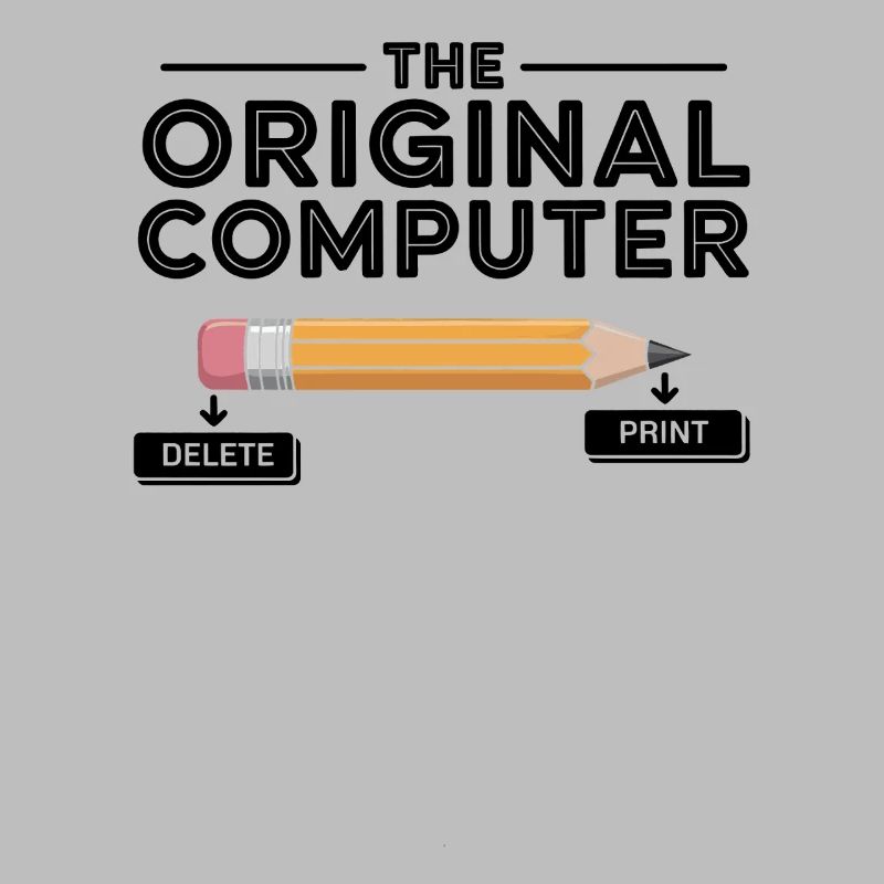Der Original Computer – Bleistift Delete & Print