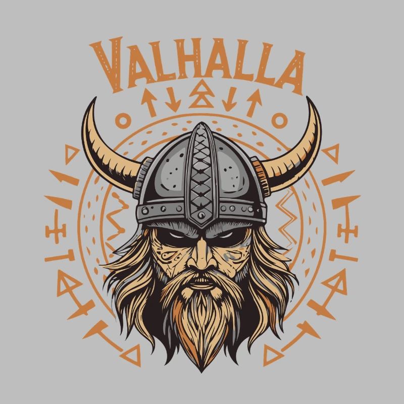 Mächtiger Wikinger mit Walhalla-Helm