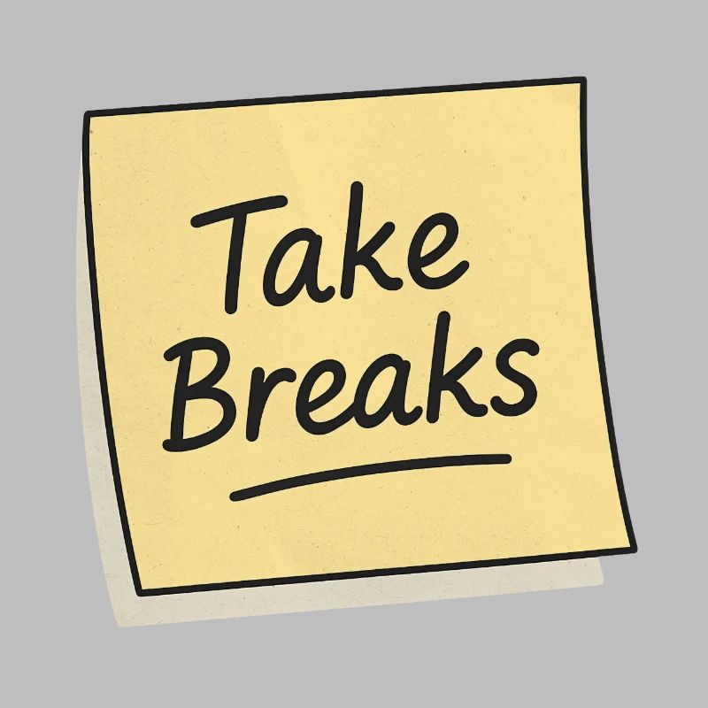 Take Breaks Sticky Note Reminder