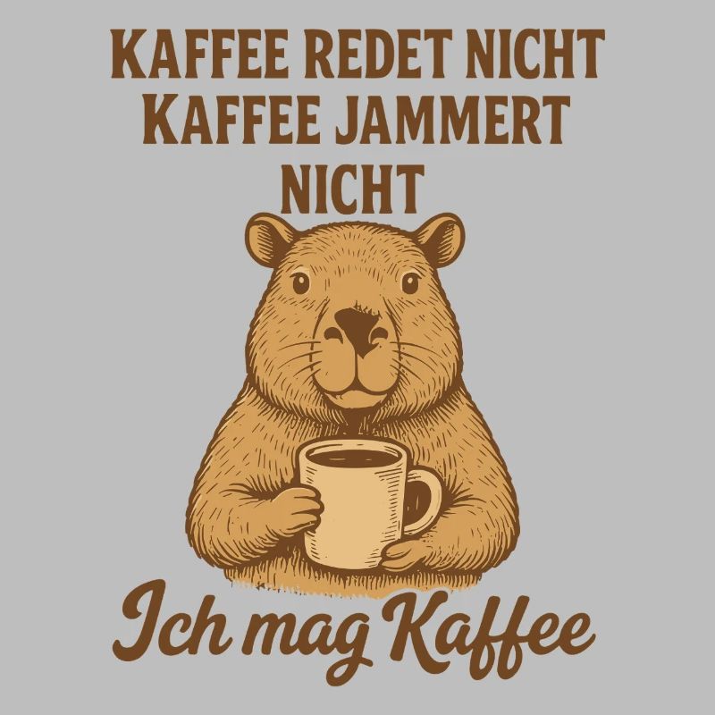Drôle de diction de café de capybara
