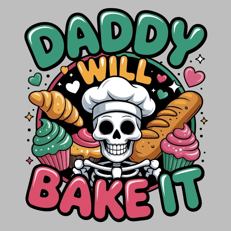 Daddy Will Bake It Skull Chef