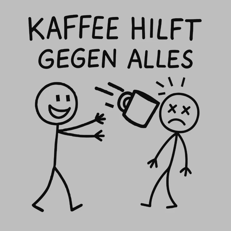 Coffee helps against everything stick figure