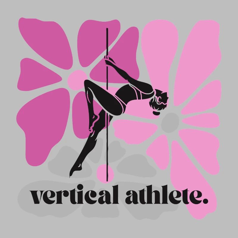 Vertical athlete in flower frame