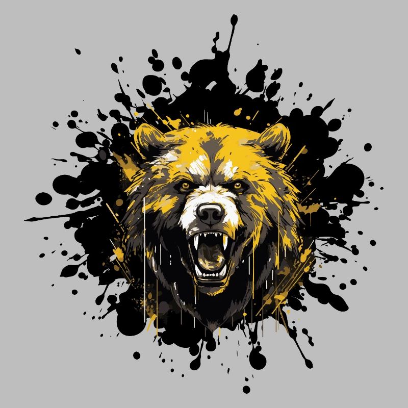 Bär Tier Farbspritzer