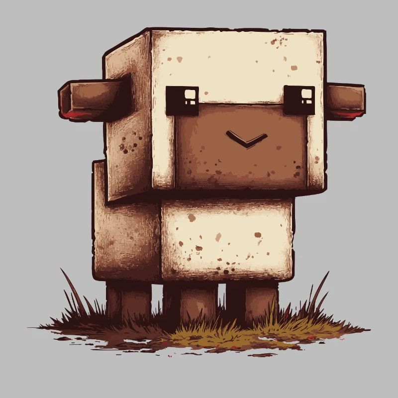 Pixel Sheep Retro Look