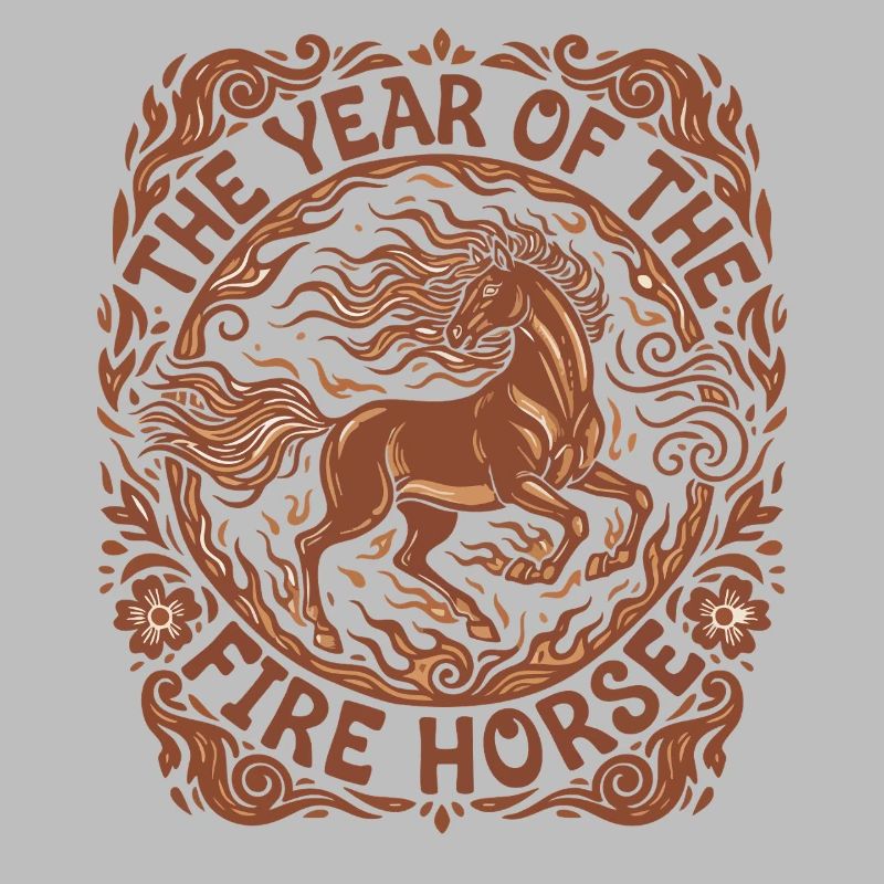 Année de la conception de la célébration du cheval de feu
