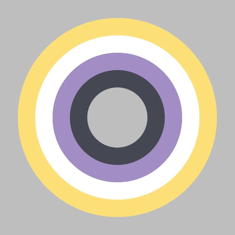 Concentric Ring Palette LGBTQ Non Binary