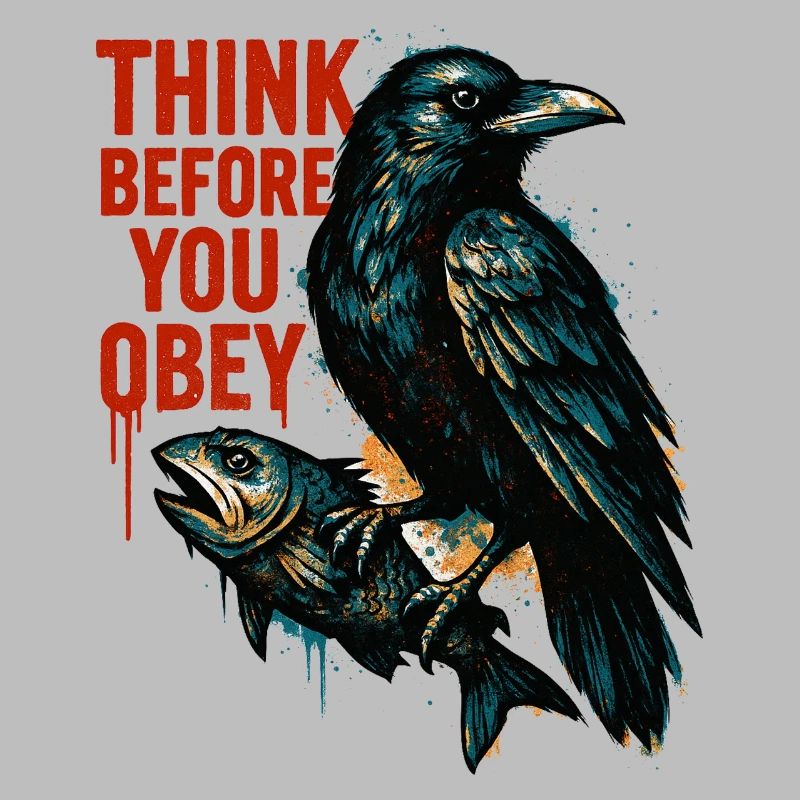 Think Before Obeying – Crow Art