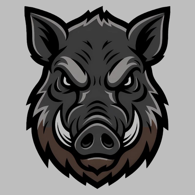 Wildschwein Kopf Maskottchen Aggressiv