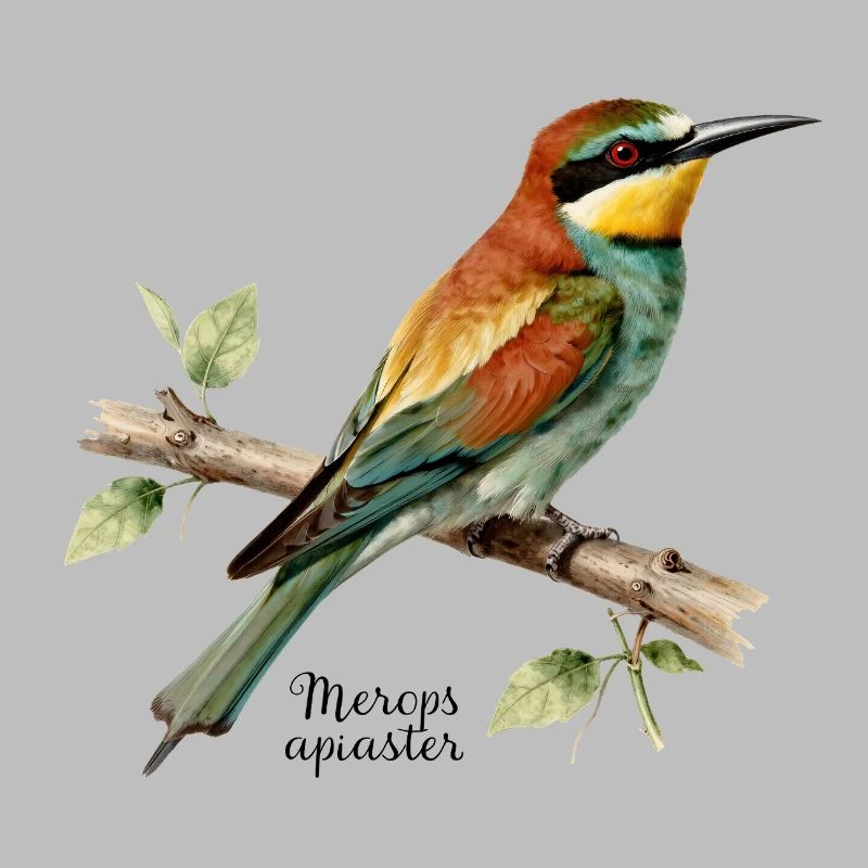 European bee-eater, illustration Merops apiaster