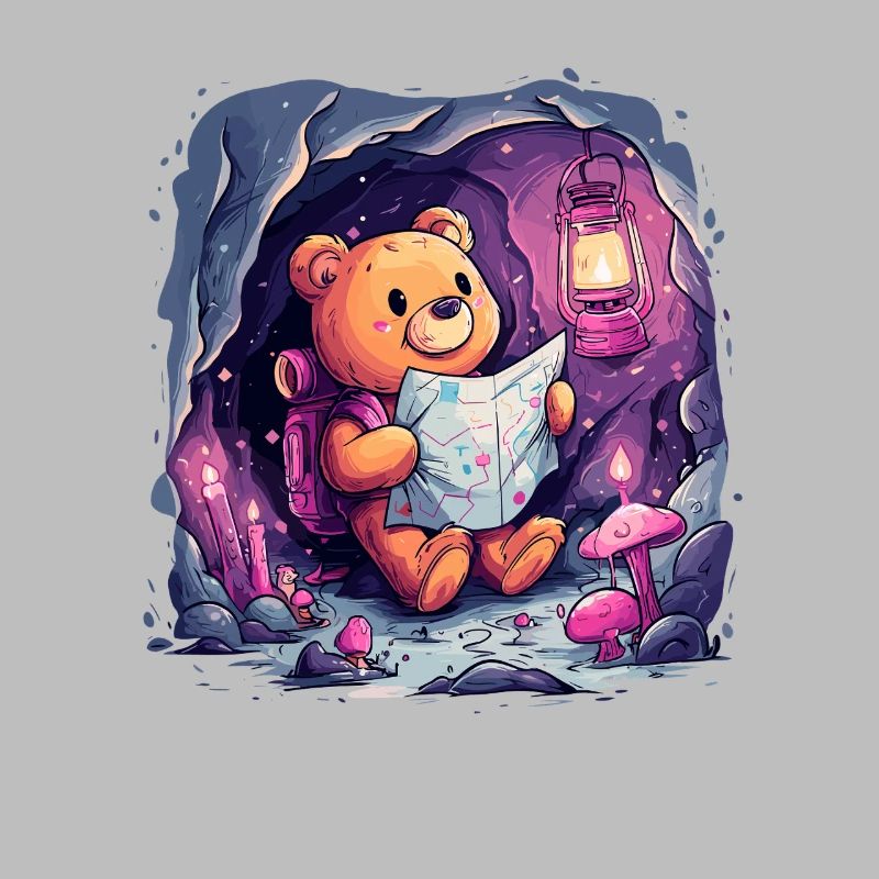 Teddy bear on a discovery tour