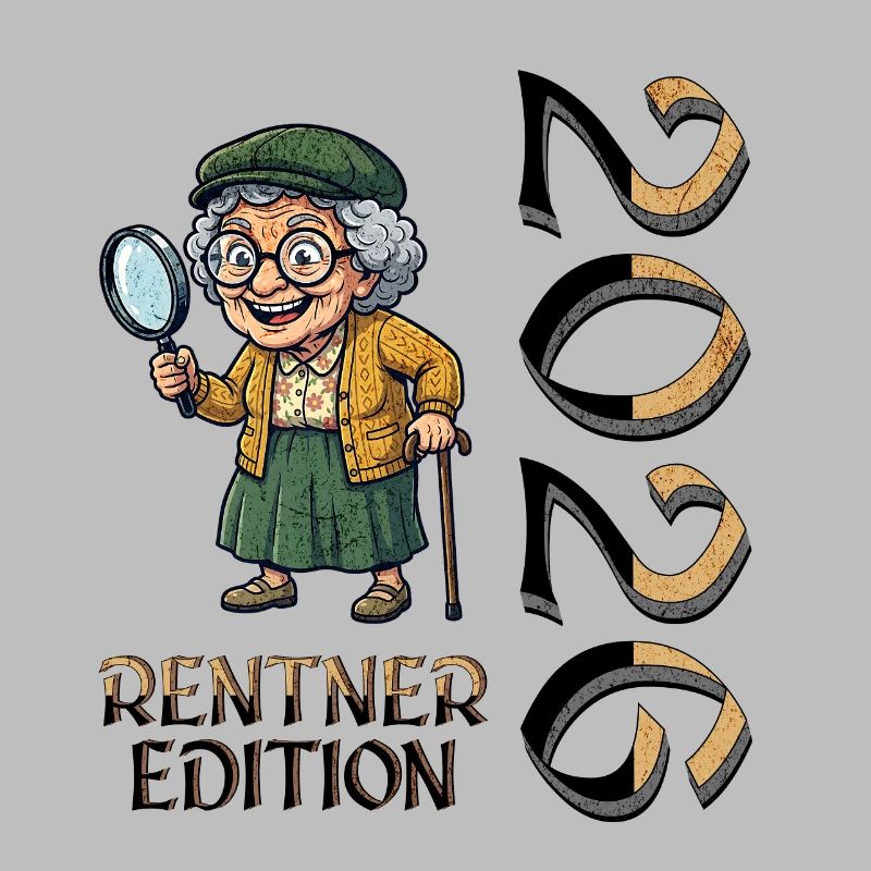 Rentner Ruhestand Design