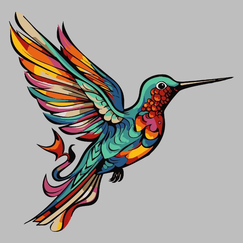  Kolibri Vogel Comic
