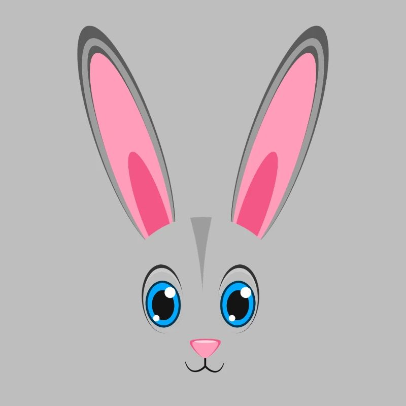 Cute Rabbit Face Kawaii Bunny Easter Lazy Costume