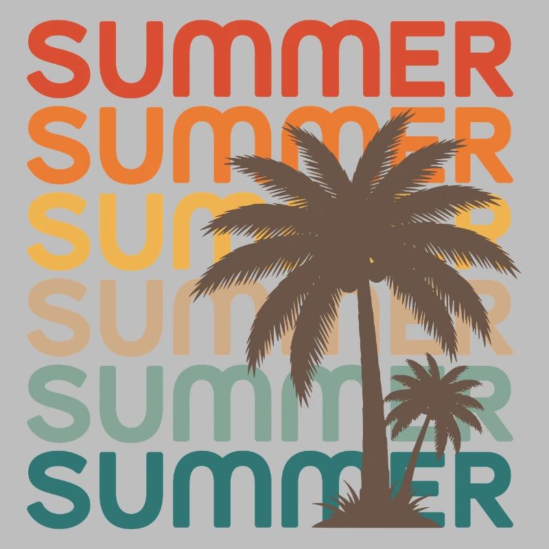 Retro Summer Palm Trees Sunset Vibes