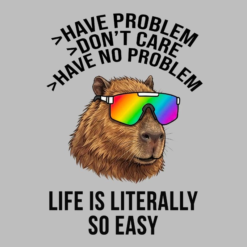 Cool Capybara Rainbow Sunglasses - Chill meme