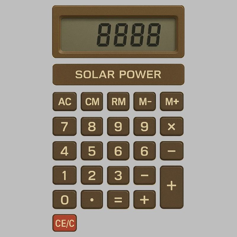 Solar Power Calculator Retro