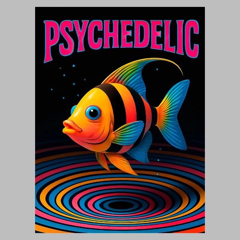 Psychedelic Fish in Spirals