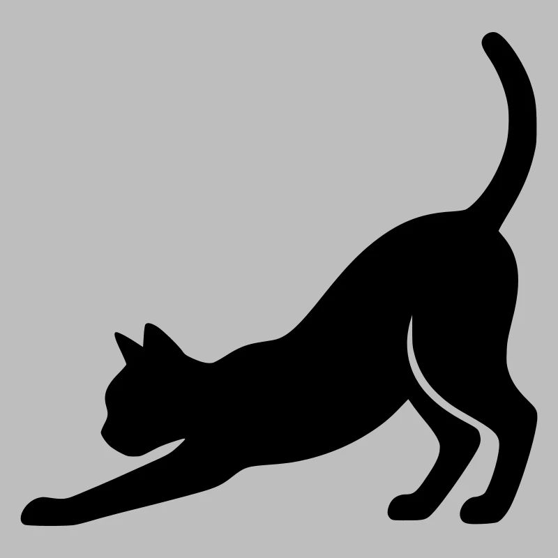 Katze Silhouette Stretch Verspielt Vektor