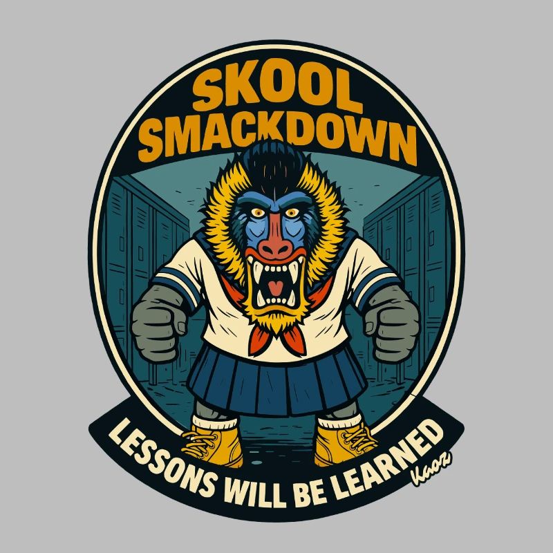 School Smackdown Primates Monkey Mandrill