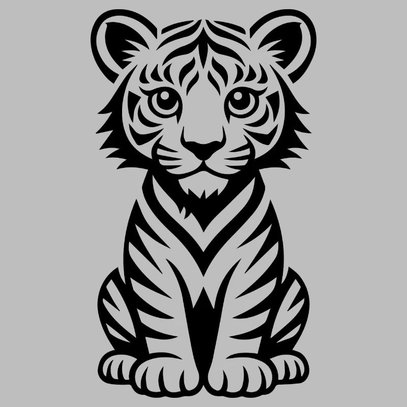 Minimal linear tiger for textiles