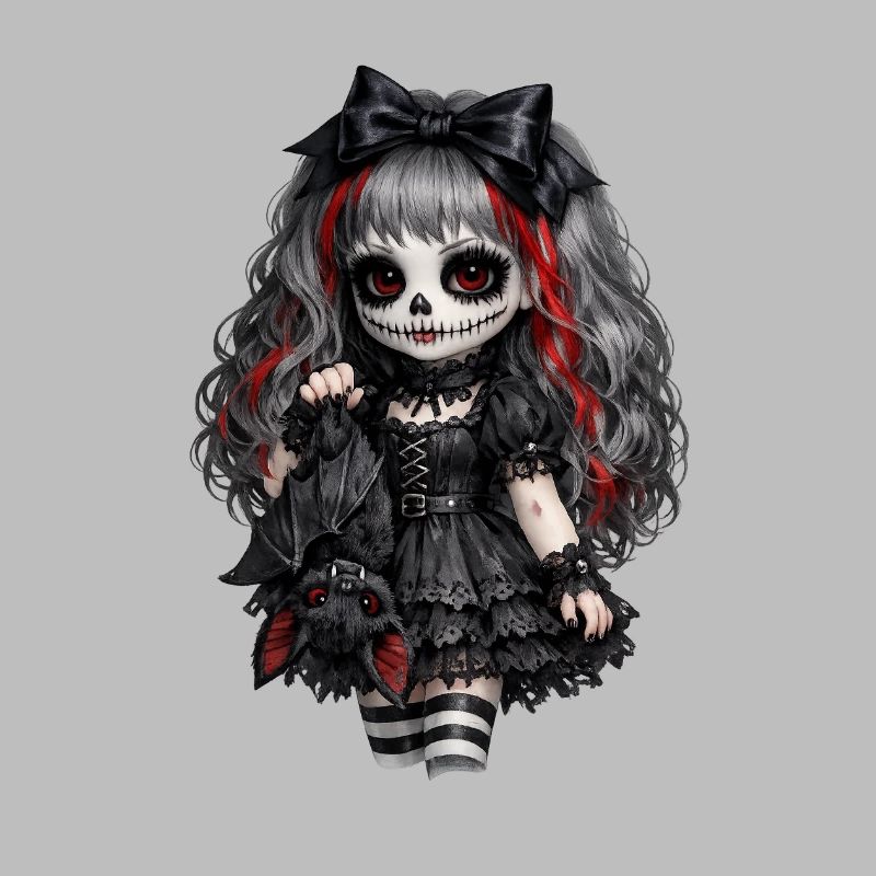 Gothic Sugar Skull Doll