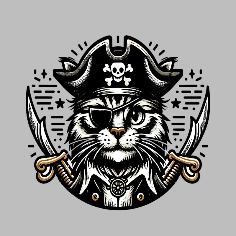 Chat Pirate : Chat pirate avec cache-œil