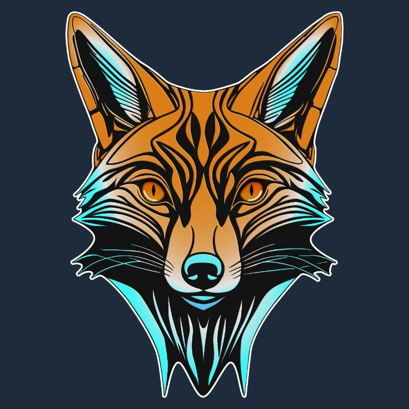 Neon Fox Head