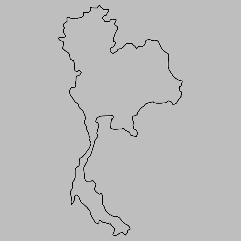 Plan de la carte de la Thaïlande