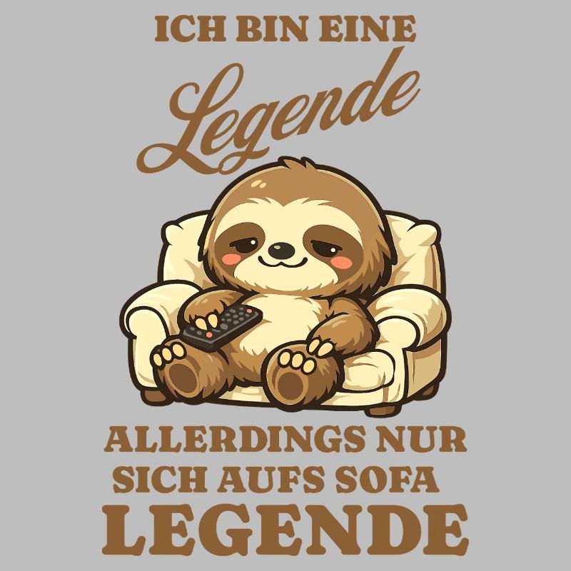 Faultier Serienabend Sofa Spruch Lustig