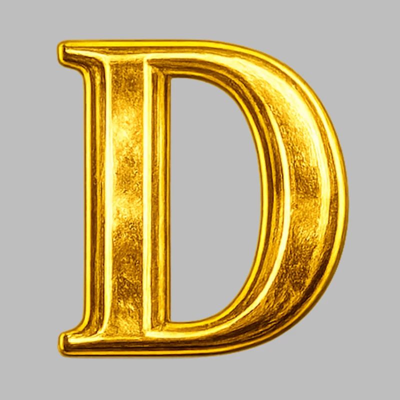 Goldenes D Monogramm