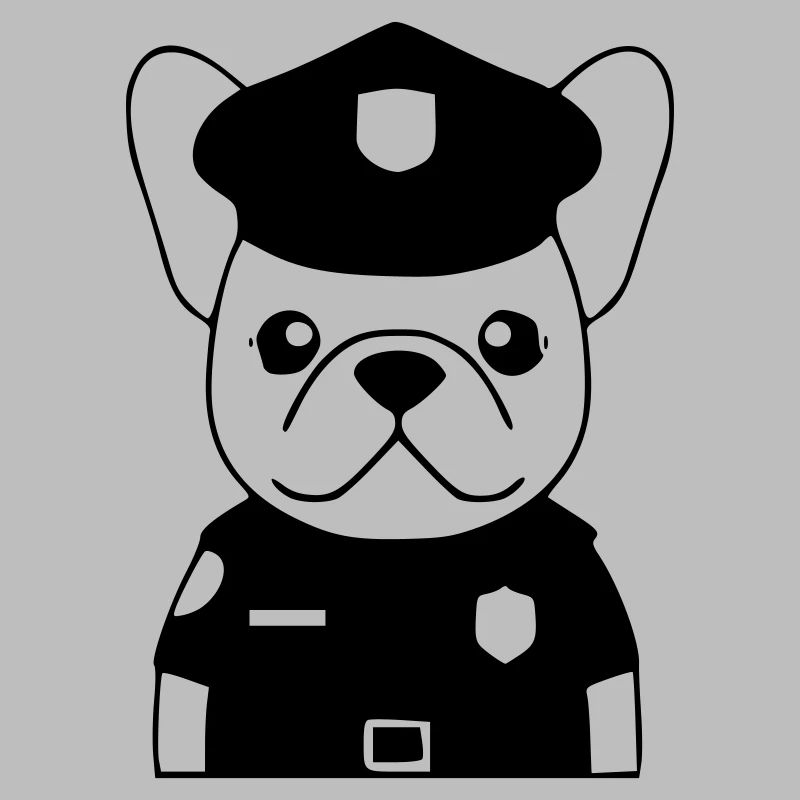 Frenchie Policeman Dog Black
