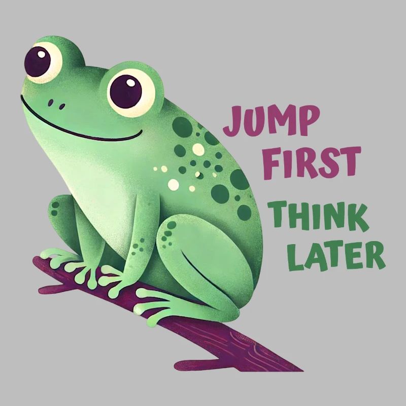 Grenouille avec citation
