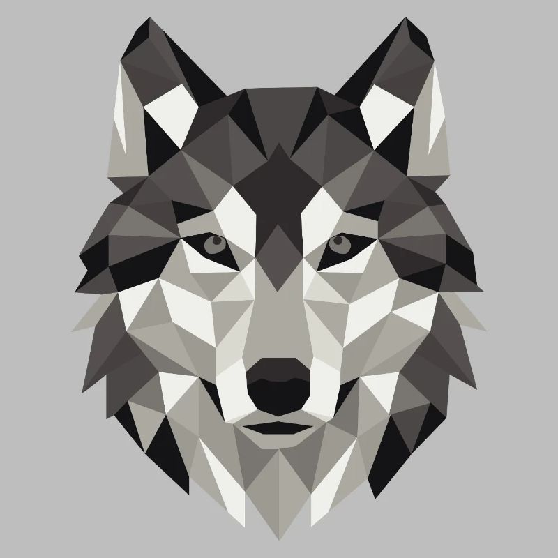 Wolf Head Lowpoly Geometry