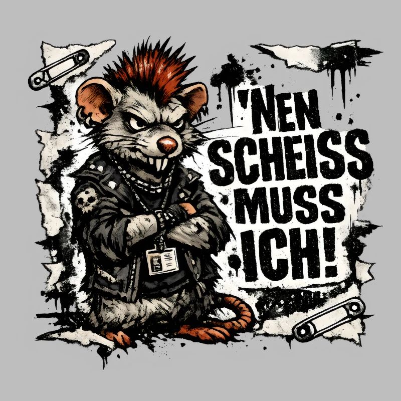 Ratte nen Scheiss muss ich frecher Spruch