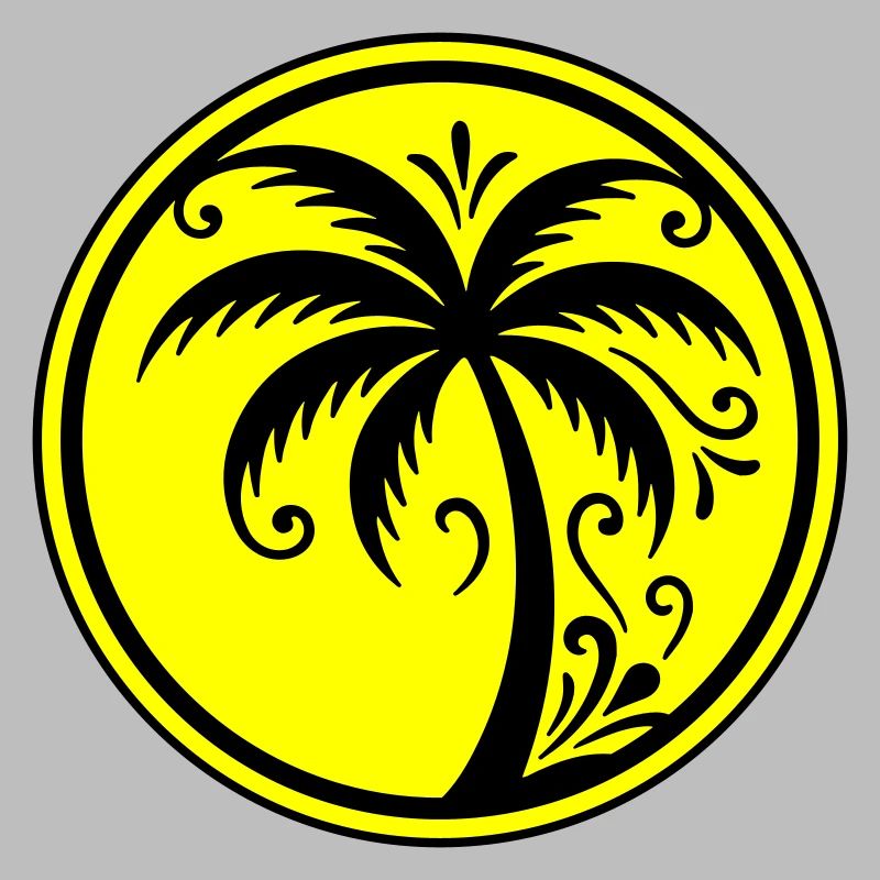 Palm tree icon beach