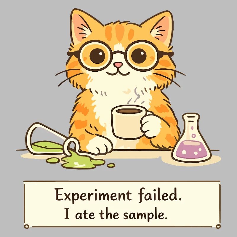 Scientist Cat. Experiment Failed. I Ate the Sample