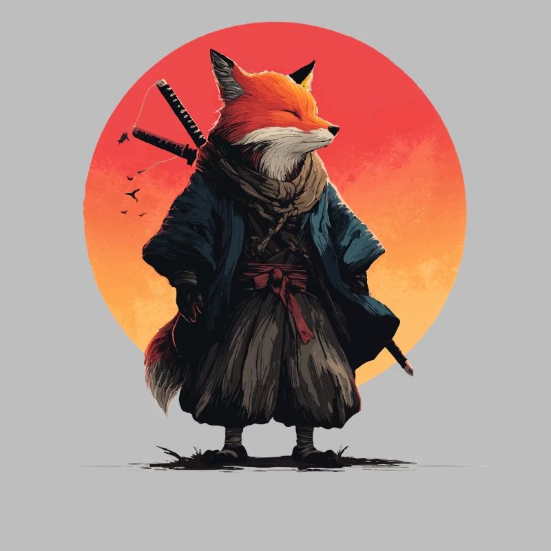 Fox Samurai at Sunset