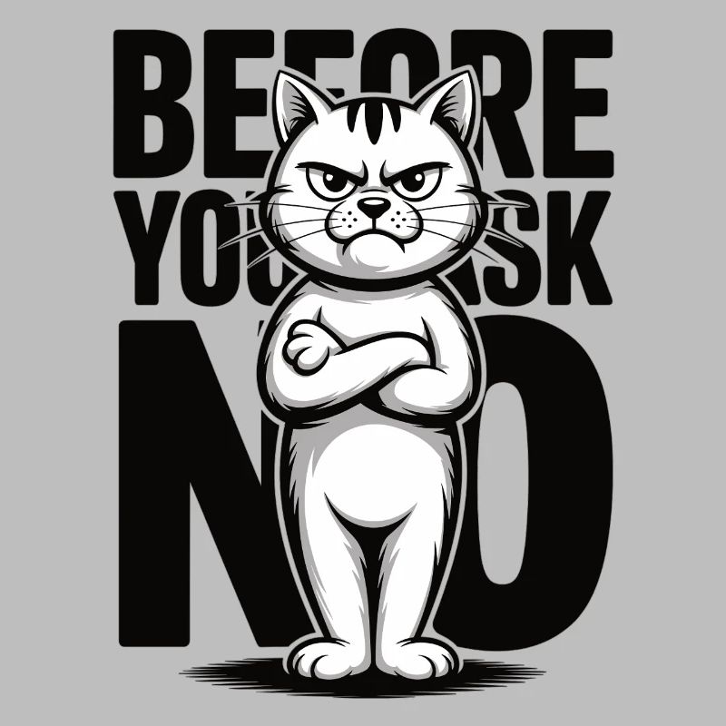 Grumpy Katze No Statement Humor Katzen