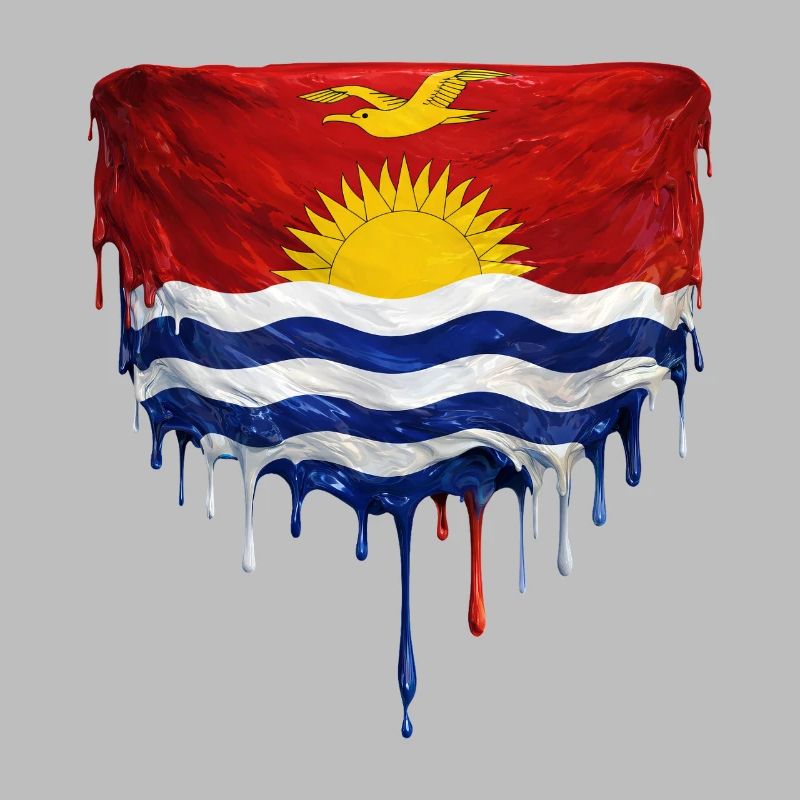Drapeau de Kiribati dégoulinant