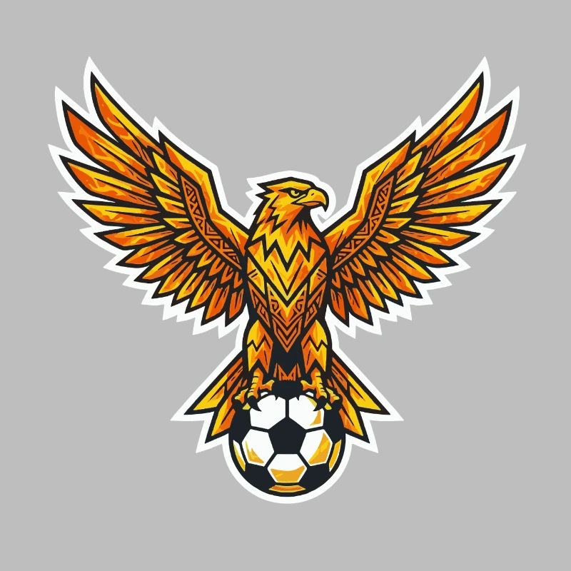 Flame phoenix with ball